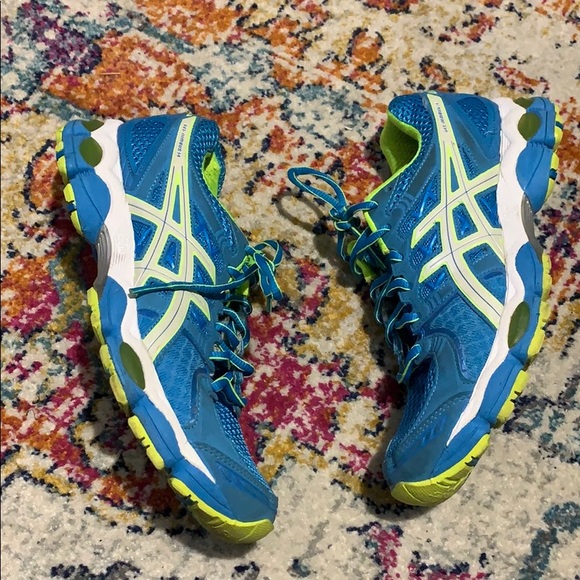 Turquoise and lime running sneakers - Picture 2 of 3